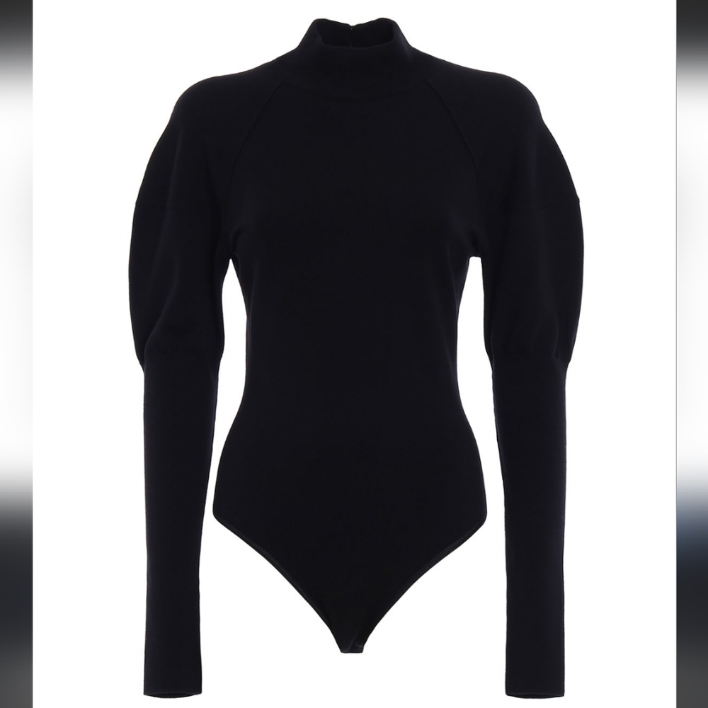 Alaïa Puff sleeved wool bodysuit